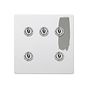 Soho Lighting Primed Paintable 5 Gang Dimming Toggle Switch with Brushed Chrome Switch