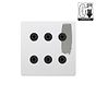 Soho Lighting Primed Paintable 6 Gang Dimming Toggle Switch with Matt Black Switch