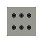 Soho Lighting Primed Paintable 6 Gang Dimming Toggle Switch with Matt Black Switch