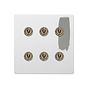 Soho Lighting Primed Paintable 6 Gang Dimming Toggle Switch with Antique Brass Switch