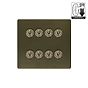 Bronze 8 Gang Dimming Toggle Switch

