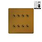 Antique Gold 8 Gang Dimming Toggle Switch
