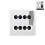 Soho Lighting Primed Paintable 8 Gang Dimming Toggle Switch with Matt Black Switch