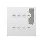Soho Lighting Primed Paintable 8 Gang Dimming Toggle Switch with White Switch
