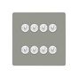 Soho Lighting Primed Paintable 8 Gang Dimming Toggle Switch with White Switch