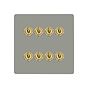 Soho Lighting Primed Paintable 8 Gang Dimming Toggle Switch with Brushed Brass Switch