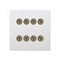 Soho Lighting Primed Paintable 8 Gang Dimming Toggle Switch with Antique Brass Switch