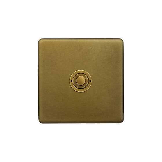 Soho Lighting Old Brass 1 Gang 6A 2 Way Push Button Switch