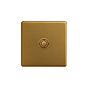 Soho Lighting Antique Gold 1 Gang 6A 2 Way Retractive Push Button Switch