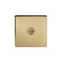 Soho Lighting Brushed Brass 1 Gang 6A 2 Way Retractive Push Button Switch