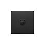 Soho Lighting Matt Black 1 Gang 6A 2 Way Retractive Push Button Switch