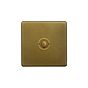 Soho Lighting Old Brass 1 Gang 6A 2 Way Retractive Push Button Switch