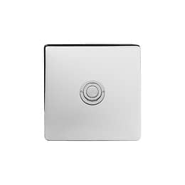 Soho Lighting Polished Chrome 1 Gang 6A 2 Way Retractive Push Button Switch