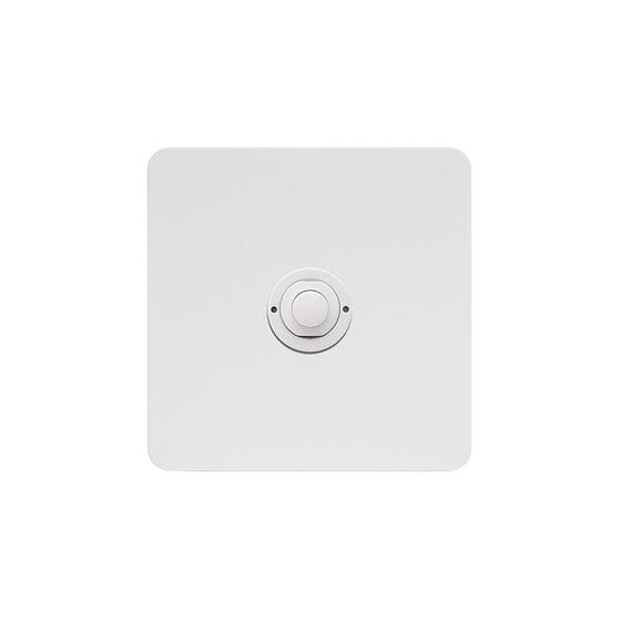 Soho Lighting White Metal 1 Gang 6A 2 Way Retractive Push Button Switch