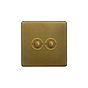 Soho Lighting Old Brass 2 Gang 6A 2 Way Push Button Switch