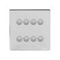 Soho Lighting Polished Chrome 8 Gang 6A 2 Way Retractive Push Button Switch