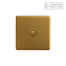 Soho Lighting Antique Gold 1 Gang 6A Push Button Dimmer Switch