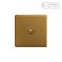 Soho Lighting Antique Gold 1 Gang 6A Push Button Dimmer Switch
