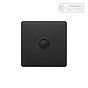 Soho Lighting Matt Black 1 Gang 6A Push Button Dimmer Switch