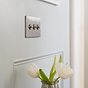 Soho Lighting Brushed Chrome 3 Gang 6A 2 Way Retractive Push Button Switch