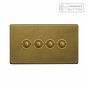 Soho Lighting Old Brass 4 Gang 6A Push Button Dimmer Switch