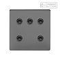 Soho Lighting Black Nickel 5 Gang 6A Push Button Dimmer Switch