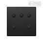 Soho Lighting Matt Black 5 Gang 6A Push Button Dimmer Switch