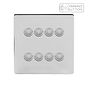 Soho Lighting Polished Chrome 8 Gang 6A Push Button Dimmer Switch
