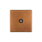 Antique Copper TV Coaxial Aerial Socket