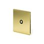 Soho Lighting Brushed Brass TV Coaxial Aerial Socket Black Ins Screwless