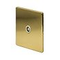 Soho Lighting Brushed Brass 1 Gang TV Aerial Socket Wht Ins Screwless