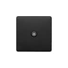 Soho Lighting Matt Black 1 Gang TV Aerial Socket Screwless