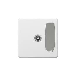 Soho Lighting Primed Paintable TV Coaxial Aerial Socket White Insert