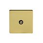 Soho Lighting Brushed Brass 1 Gang Satellite Socket Black Insert Screwless
