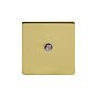 Soho Lighting Brushed Brass 1 Gang Satellite Socket Wht Ins Screwless