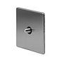 Soho Lighting Brushed Chrome 1 Gang Satellite Socket Blk Ins Screwless