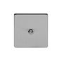 Soho Lighting Brushed Chrome 1 Gang Satellite Socket Wht Ins Screwless