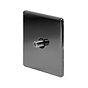 Soho Lighting Black Nickel 1 Gang Satellite Socket Blk Ins Screwless