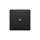 Soho Lighting Matt Black 1 Gang Satellite Socket Screwless