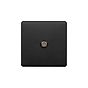 Soho Lighting Matt Black 1 Gang Satellite Socket Screwless