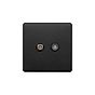Soho Lighting Matt Black TV& Satellite Socket Screwless