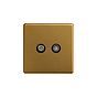 Antique Gold TV and Satellite Socket
