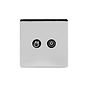 Soho Lighting Polished Chrome TV+ Satellite Socket Blk Ins Screwless