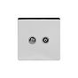 Soho Lighting Polished Chrome TV+ Satellite Socket Wht Ins Screwless