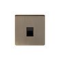 Soho Lighting Antique Brass 1 Gang Tel Master Socket