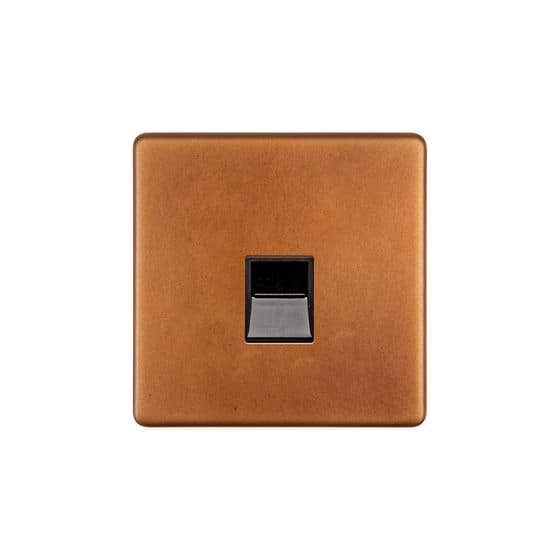 Soho Lighting Antique Copper 1 Gang Telephone Master Socket,BT