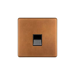 Antique Copper Telephone Master Socket