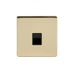 Soho Lighting Brushed Brass 1 Gang Tel Master Socket