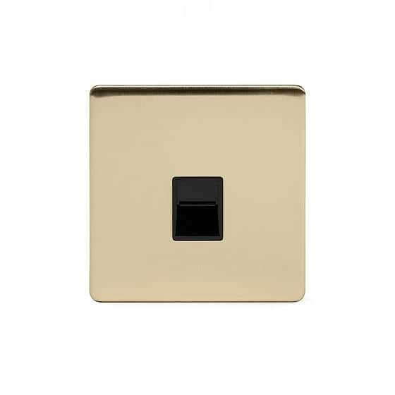 Soho Lighting Brushed Brass 1 Gang Tel Master Socket