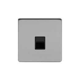 Soho Lighting Brushed Chrome 1 Gang Tel Master Socket